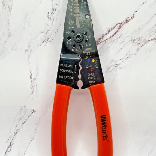 Woods Wire Cutter Stripper Crimper Cutting Pliers 587496